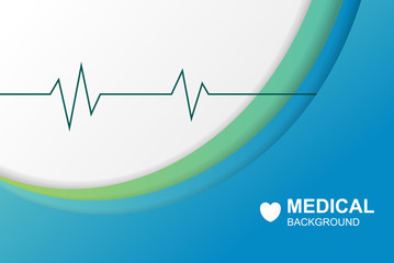 Medical background in wave style. - Vector.