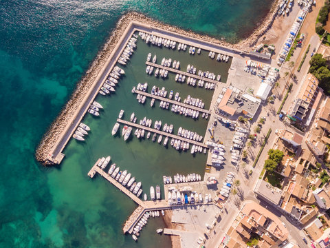 puerto deportivo S Estanyol, Llucmajor, Mallorca, balearic islands, Spain