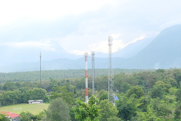 Obraz premium power station in the mountains