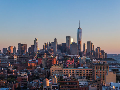 View of Tribeca in New York City Looking south towards downtown