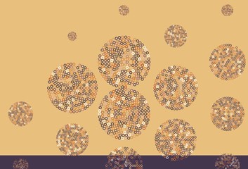 Light Pink, Yellow vector pattern with spheres.
