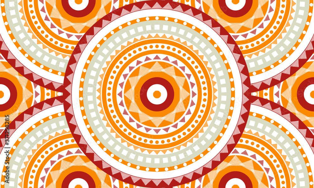 Wall mural abstract circle pattern, seamless pattern