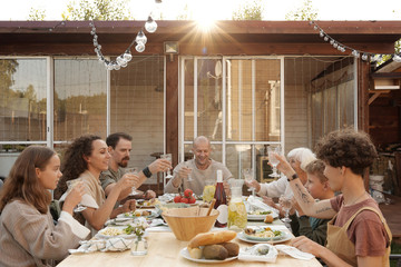 Family Members Drinking Lemonade