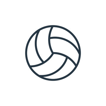 volleyball icon vector from sport concept. Thin line illustration of volleyball editable stroke. volleyball linear sign for use on web and mobile apps, logo, print media..
