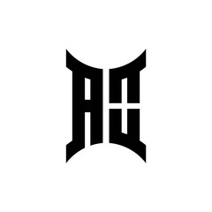 AO monogram logo with curved side