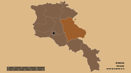 Location of Gegharkunik, province of Armenia,. Pattern