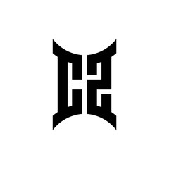 CZ monogram logo with curved side