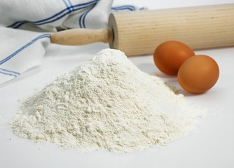 Wheat Flour and Eggs, Ingredients for Cake's Recipe