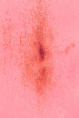 Creative bright metallic background. Flat background texture of dirty rusty metal. Bright rusty spots as the main background for a vintage scratched design