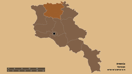 Location of Lori, province of Armenia,. Pattern