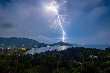 Lightning Over Island