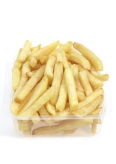 French Fries against White Background