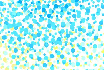 Light Blue, Yellow vector backdrop with dots.