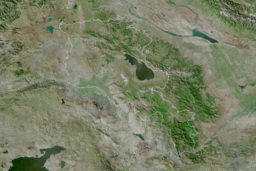 Armenia borders. Satellite