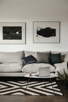 Interior of stylish living room