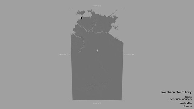 Northern Territory - Australia. Bounding box. Bilevel