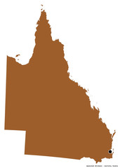 Queensland, state of Australia, on white. Pattern