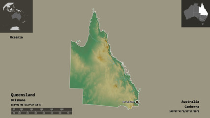 Queensland, state of Australia,. Previews. Relief
