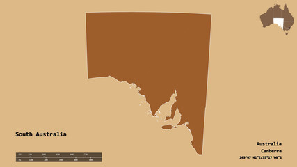 South Australia, state of Australia, zoomed. Pattern