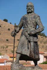 Rodrigo Díaz de Vivar, el Cid Campeador, obra de Luis Moreno Cutando,  El Poyo del Cid  municipio...