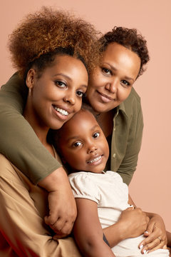 African American Woman With Two Daughters