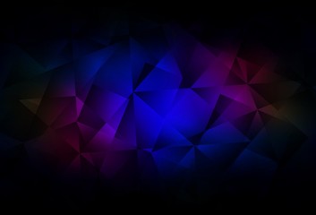 Fototapeta premium Dark Blue, Red vector triangle mosaic texture.