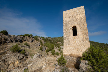 Fototapeta na wymiar torreón de origen islámico, Chaorna, Soria, comunidad autónoma de Castilla y León, Spain, Europe