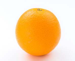 Close-up fresh Sunkist orange on the bright background
