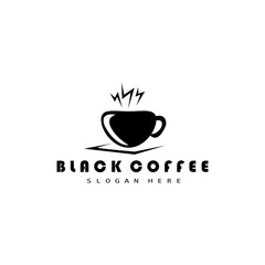 cup of coffee, logo illustration design template vector