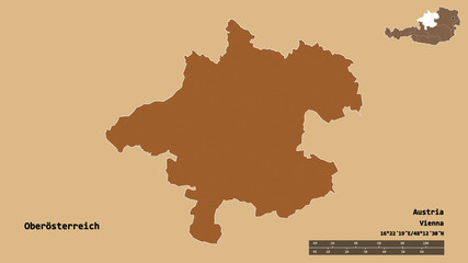 Oberösterreich, state of Austria, zoomed. Pattern