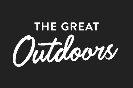 The Great Outdoors Vector Text Illustration Background