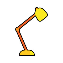 Isolated desk lamp icon