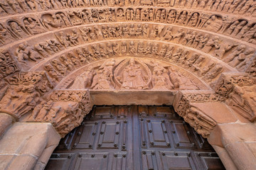 portada, Iglesia de Santo Domingo,  Románico, siglo XII, Soria, Comunidad Autónoma de Castilla, Spain, Europe