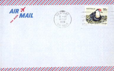 stamp briefmarke post letter mail gestempelt used vintage retro alt old luftpost airmail umschlag...
