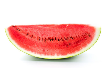 Slice of watermelon isolated on bright background