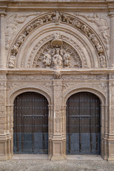 Fototapeta na wymiar puerta del norte o de san Jerónimo,1559, estilo plateresco, catedral de Santa María de Calahorra, Calahorra, La Rioja , Spain, Europe