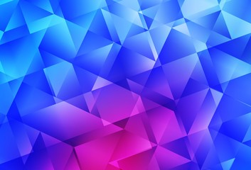 Obraz premium Light Pink, Blue vector low poly texture.