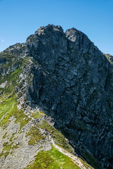 Detail of Ostry Rohac peak, Slovakia, hiking theme