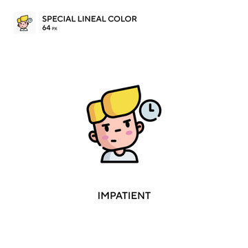 Impatient Simple Vector Icon. Impatient Icons For Your Business Project