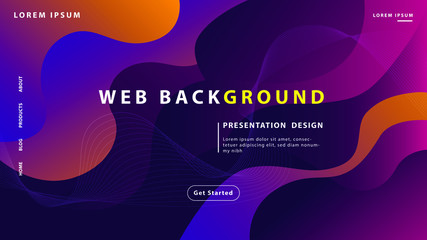 Abtract gradient background website Landing Page, suitable for website and mobile apps.Illustrator vector eps10.