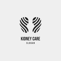 simple outline kidney care urology logo