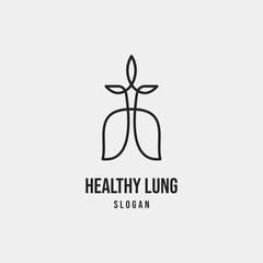 simple modern lungs care logo