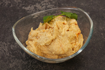 Vegan dietary cusine - humus snack
