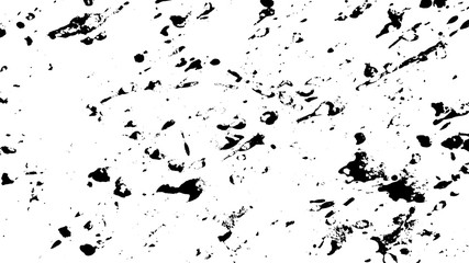 Drops of paint. Grunge black and white vector texture