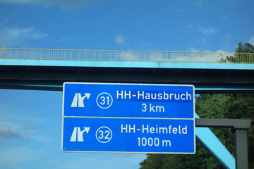 Autobahnausfahrt HH Hausbruch HH Heimfeld