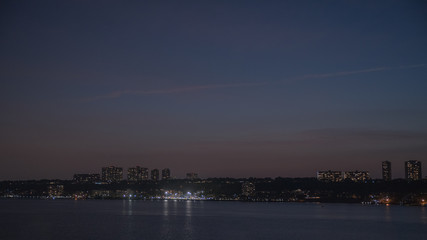 Fototapeta premium River front at night 3