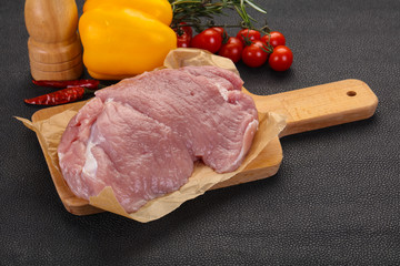 Raw pork meat