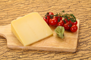 Hard parmesan cheese piece