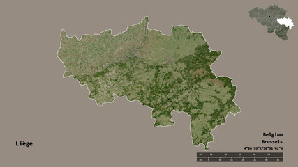 Liège, province of Belgium, zoomed. Satellite