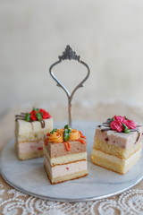 slice of cheesecake with berries